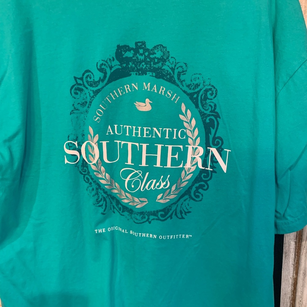 Southern Marsh short sleeved tshirt teal Sea Washed